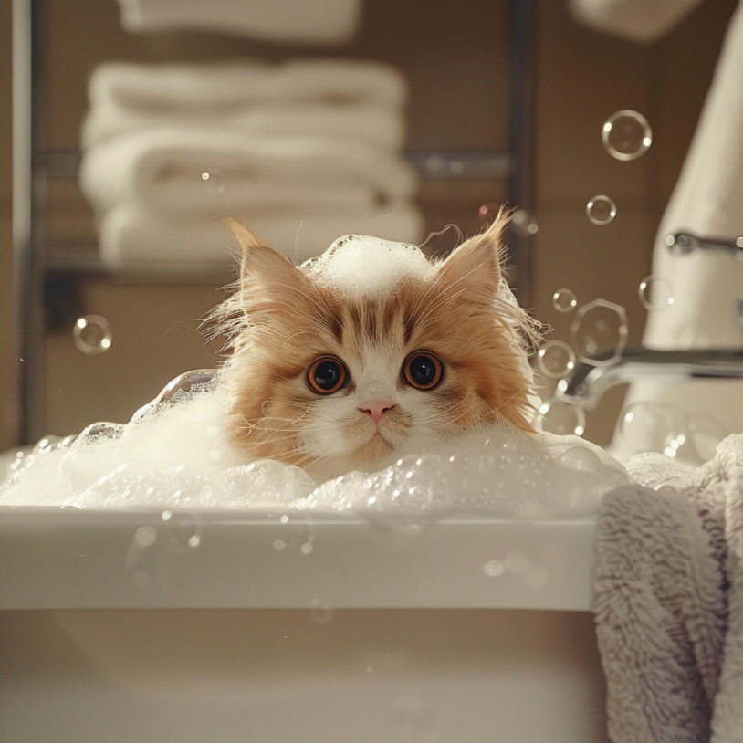 Can You Bathe a Cat with Human Shampoo?